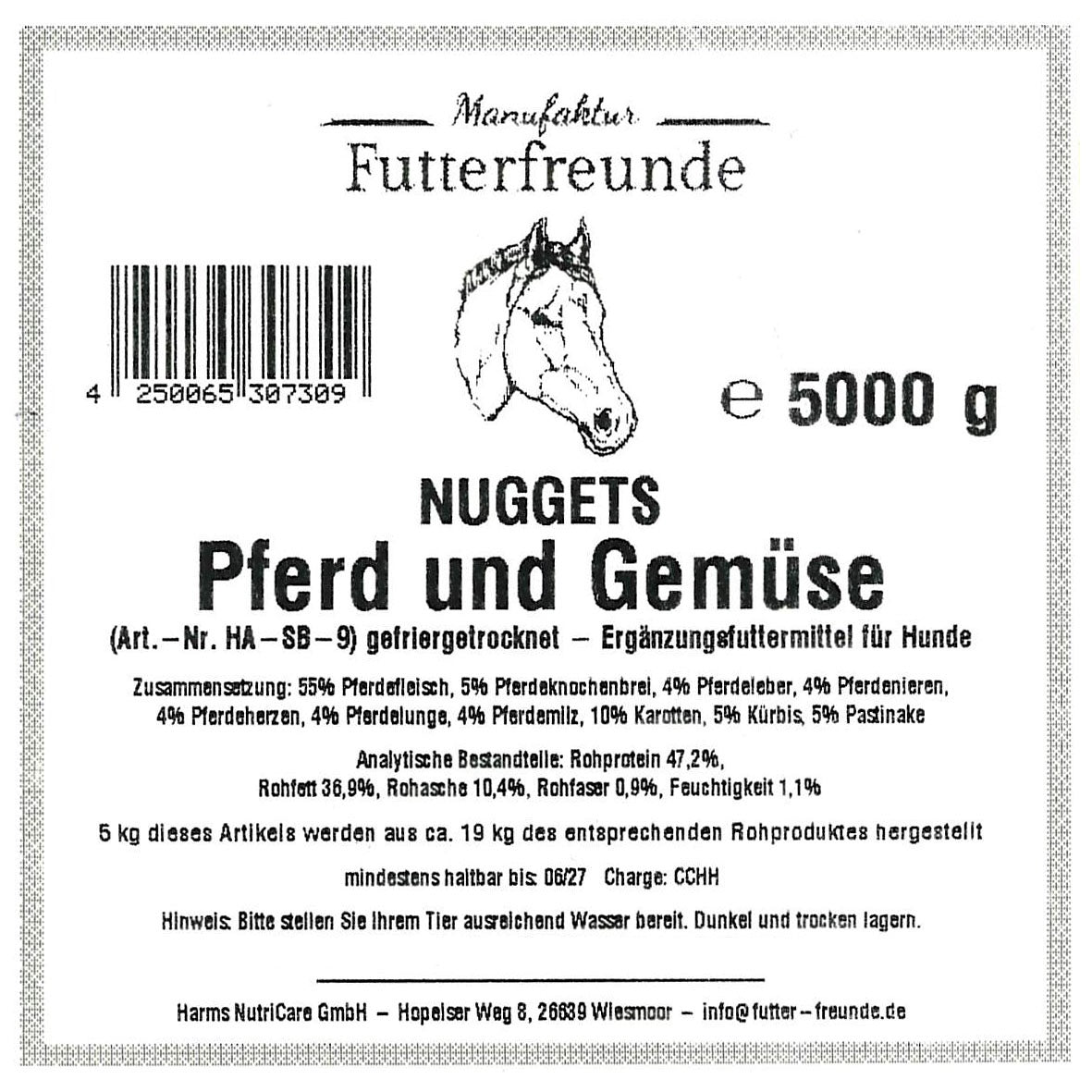 Stockbarf: Pferd& Gemüse
