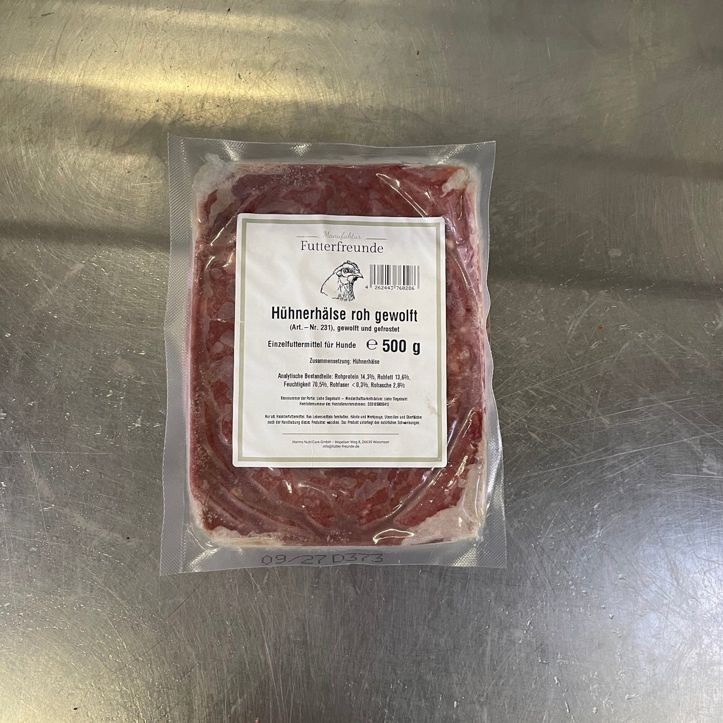 Hühnerhälse, roh und gewolft 500 g