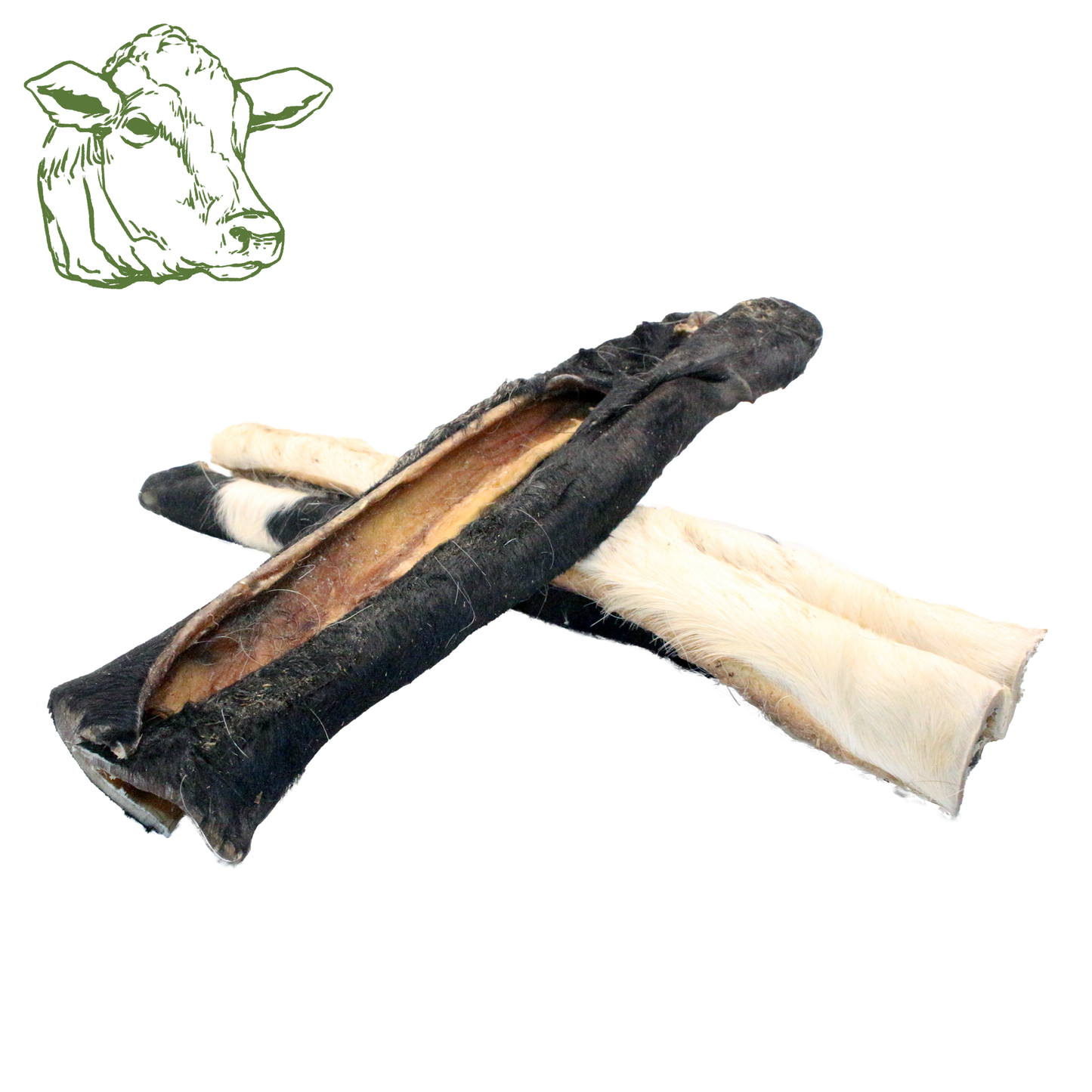 Rinderkopfhaut mit Fell (30 cm) (1 Stk., 250g, 500g, 1Kg)