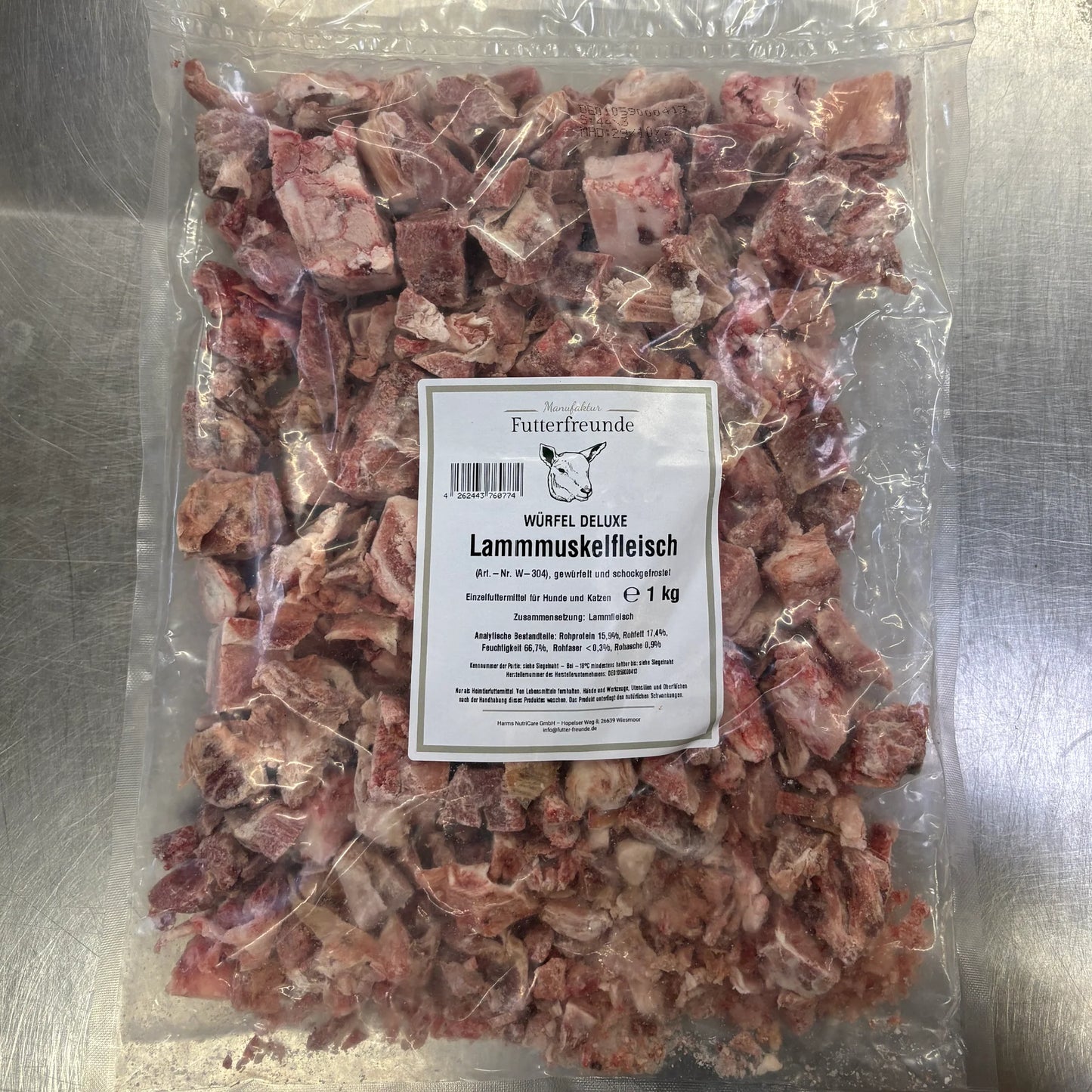 Lammmuskelfleisch Würfel, roh