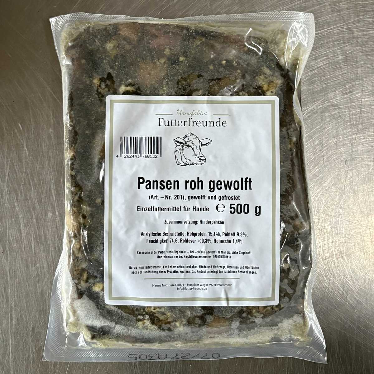 Rinderpansen, roh und gewolft
