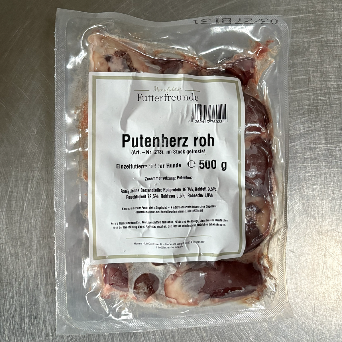 Putenherz, im Ganzen roh 500 g