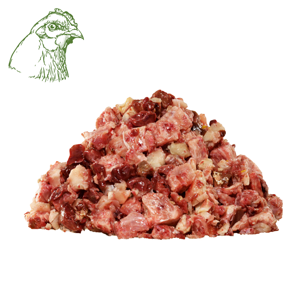 Hühnermix Würfel, roh (1KG, 2KG)