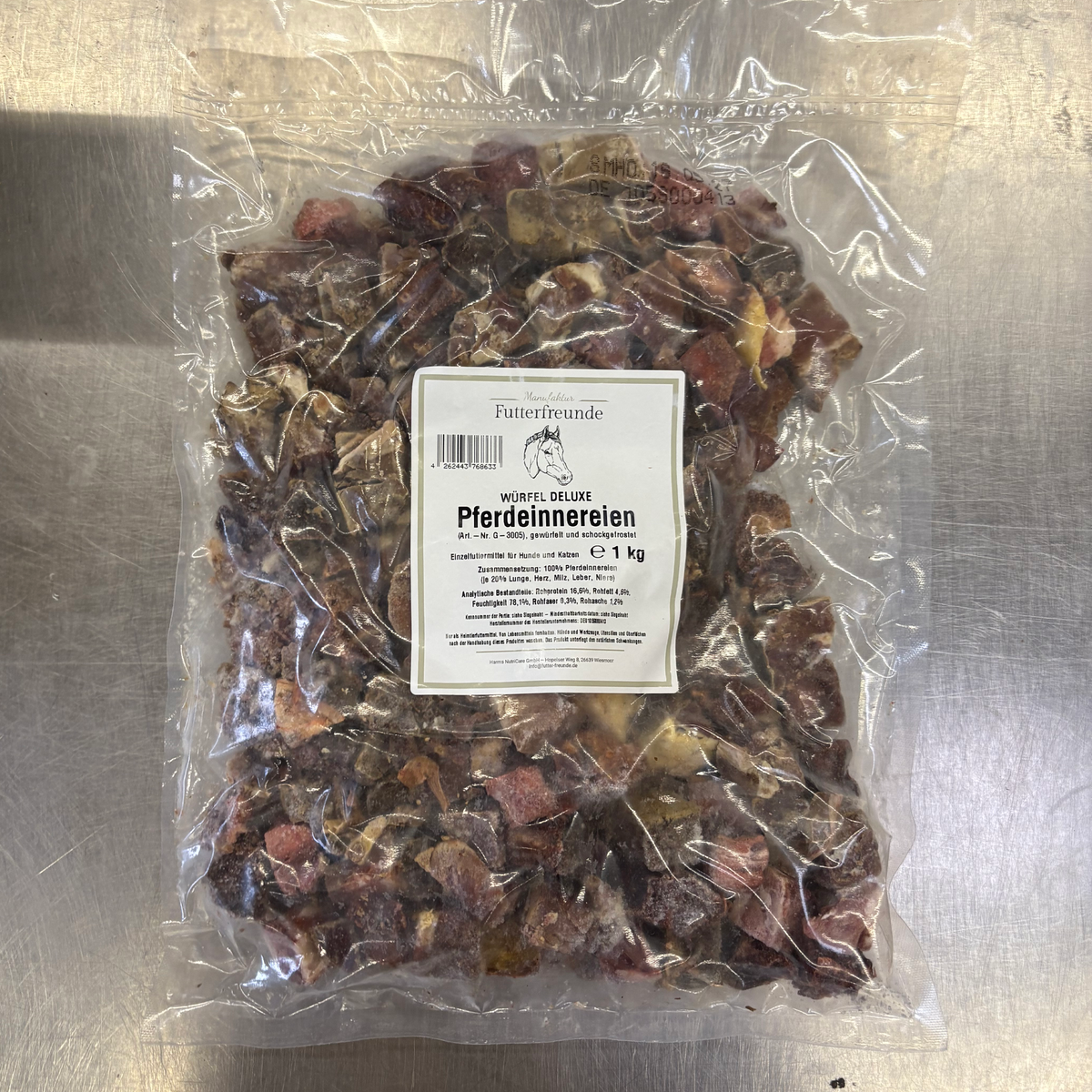 Pferdeinnereienmix Würfel, roh 1 kg
