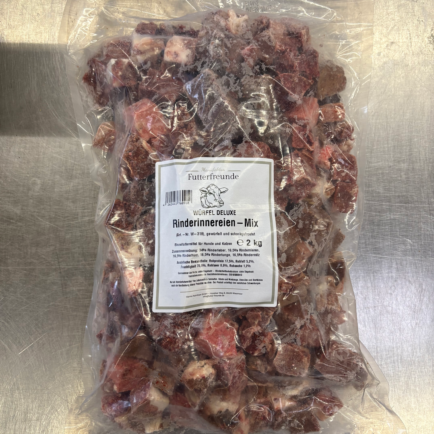 Rinderinnereienmix Würfel, roh (1KG, 2KG)