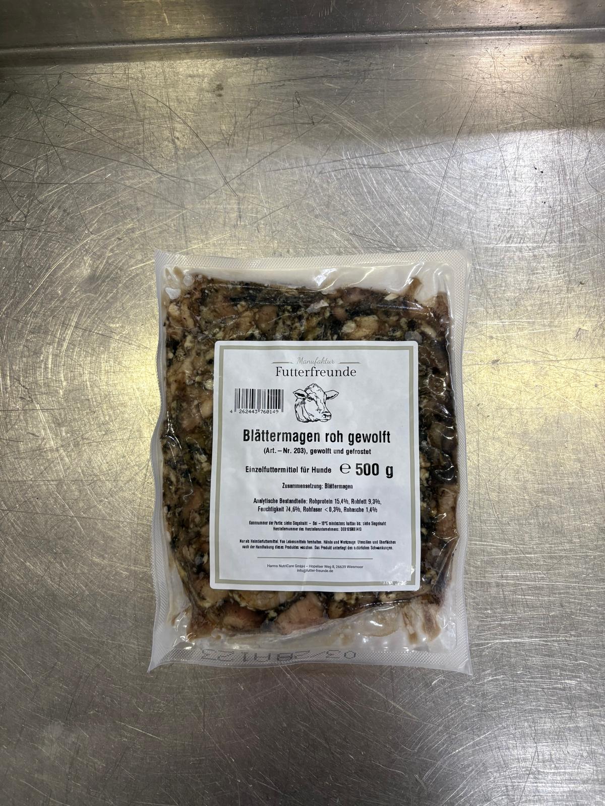 Blättermagen, roh und gewolft 500 g