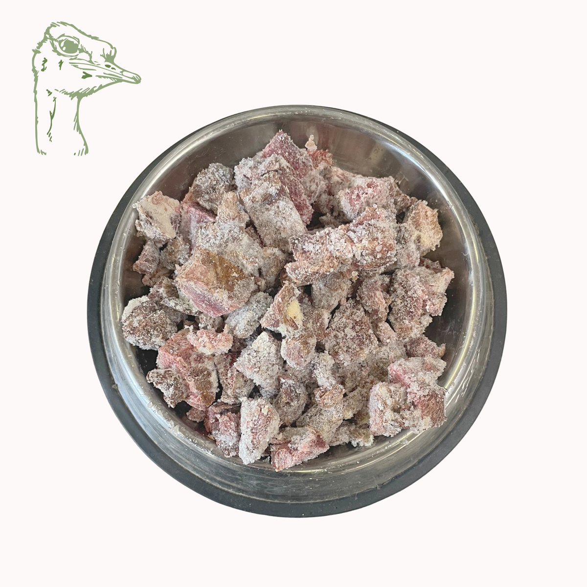 Straußenfleisch Würfel, roh 1 kg