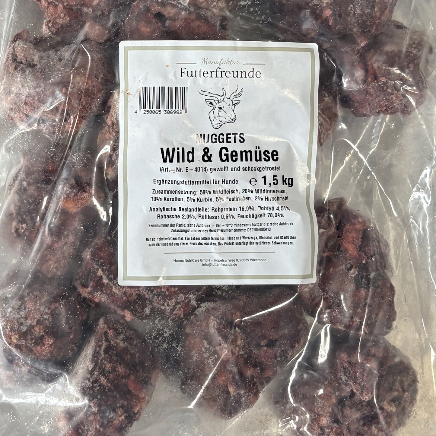 BARF-Nuggets Wild & Gemüse, gewolft und portioniert 1,5 kg