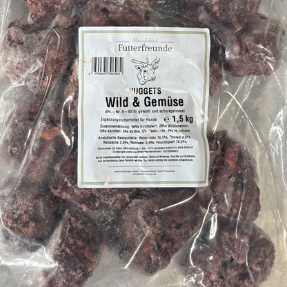 BARF-Nuggets Wild & Gemüse, gewolft und portioniert 1,5 kg
