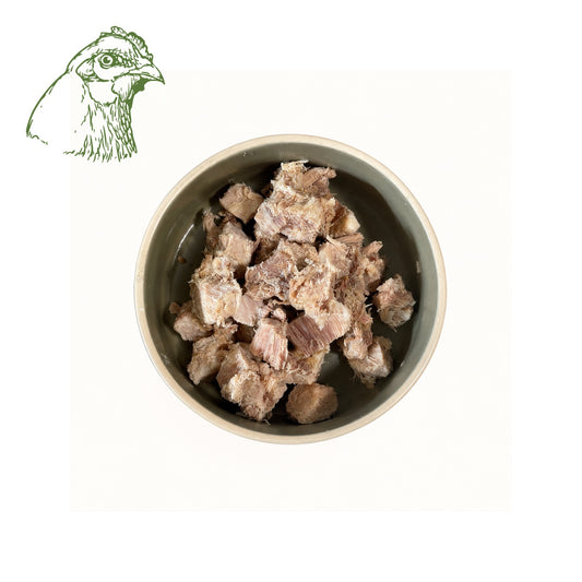 Hühnerfleisch, gekocht und gewürfelt 500 g
