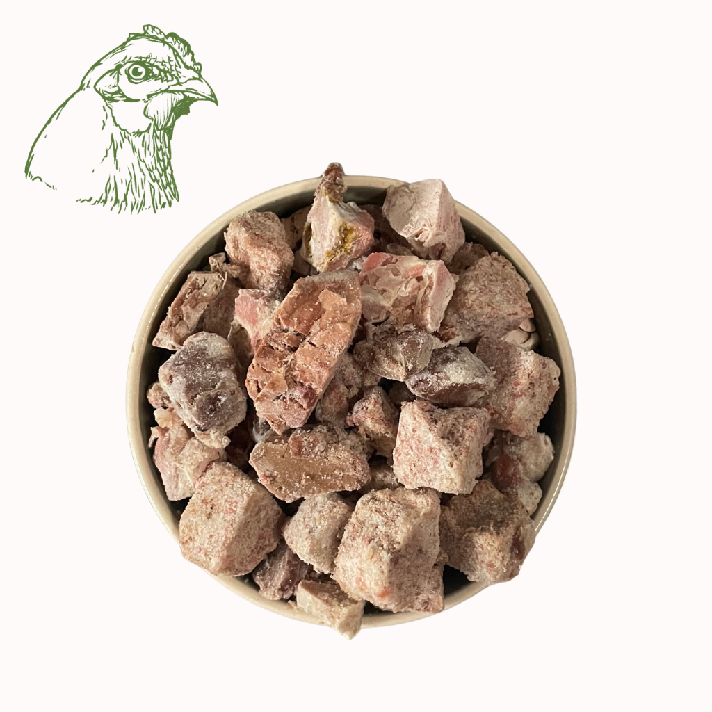 Hühnerinnereienmix Würfel, roh