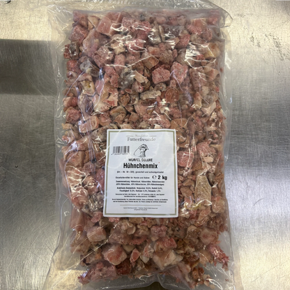 Hühnermix Würfel, roh