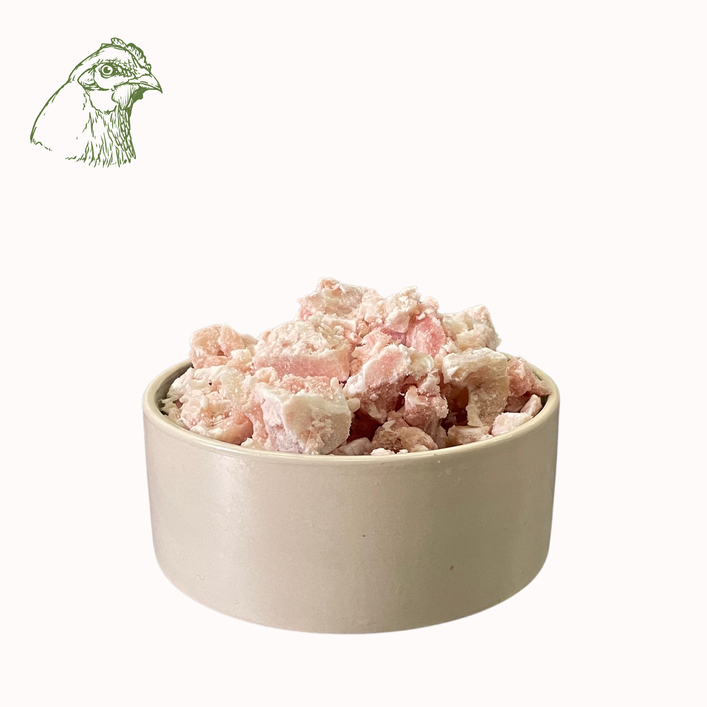 Hühnermuskelfleisch Würfel, roh