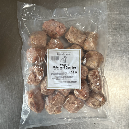 BARF-Nuggets Huhn & Gemüse, gewolft und portioniert 1,5 kg