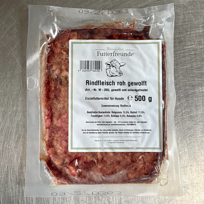 Rindfleisch, roh und gewolft