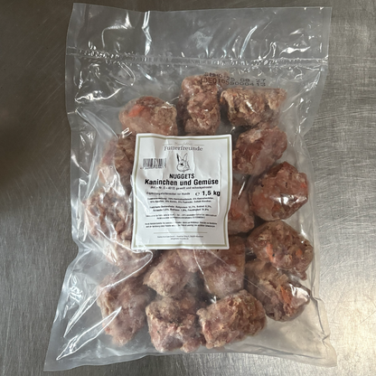 BARF-Nuggets Kaninchen & Gemüse, gewolft und portioniert 1,5 kg