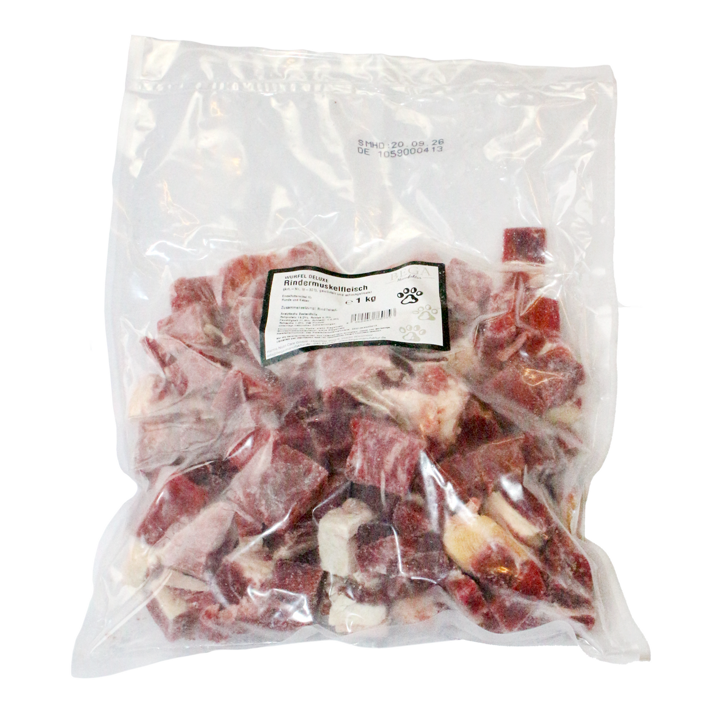 Rindermuskelfleisch Würfel, roh (1KG, 2KG)