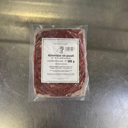 Hühnerhälse, roh gewolft (500g)