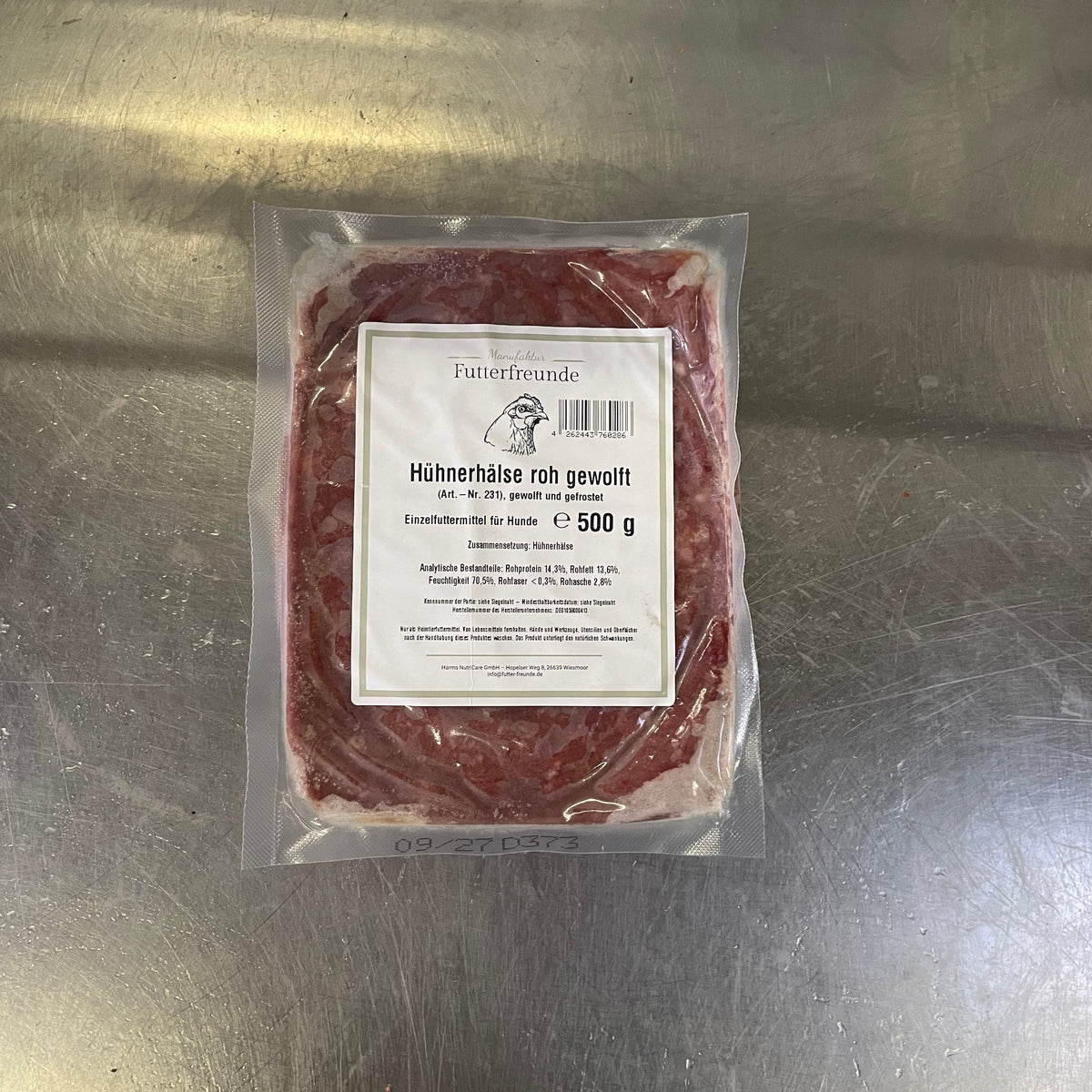 Hühnerhälse, roh und gewolft 500 g