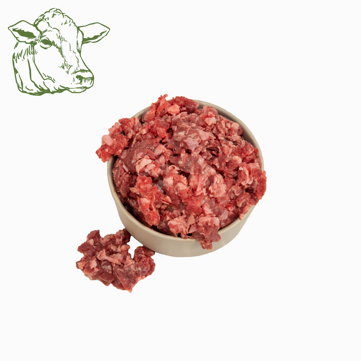 Rindfleisch, roh und gewolft