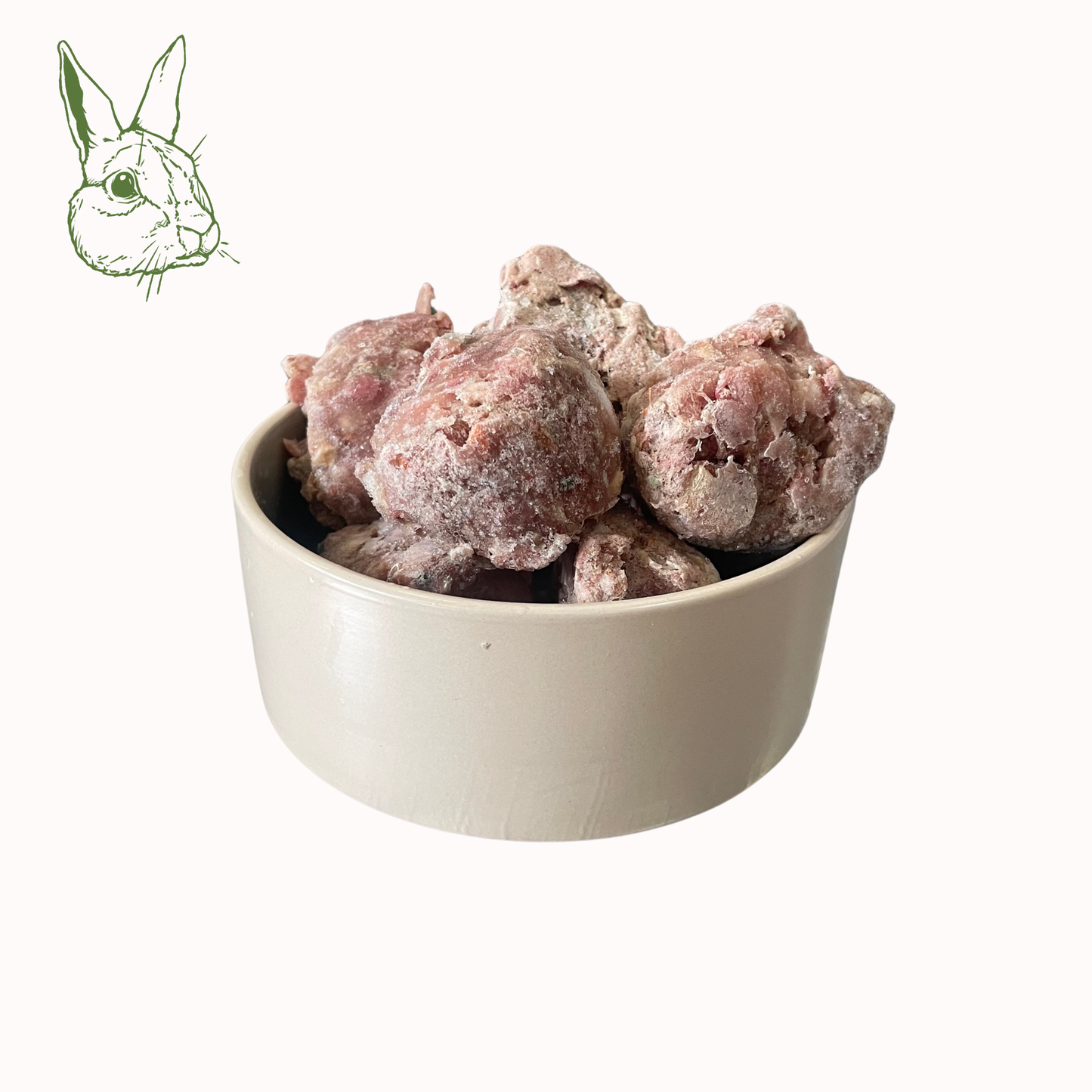 BARF-Nuggets Kaninchen & Gemüse, gewolft und portioniert