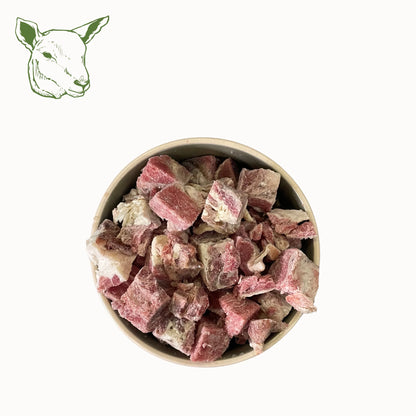 Lammmuskelfleisch Würfel, roh