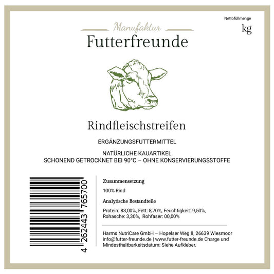 Fleischreifen in verschiedenen. Sorten und Grammaturen