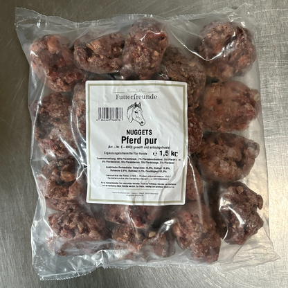 BARF-Nuggets Pferd, gewolft und portioniert