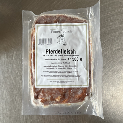 Pferdefleisch, roh und gewolft 500 g