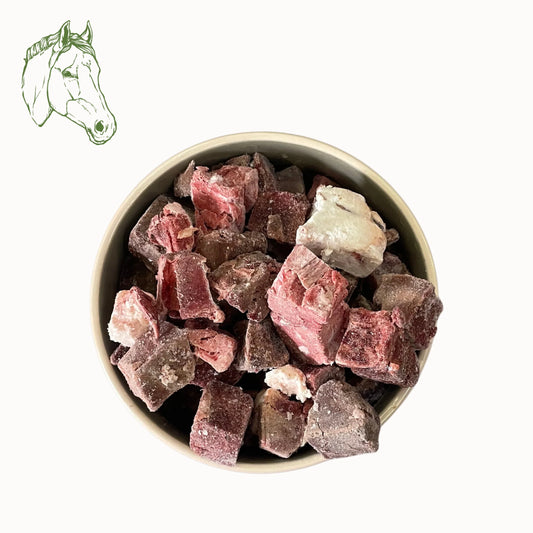 Pferdemuskelfleisch Würfel, roh