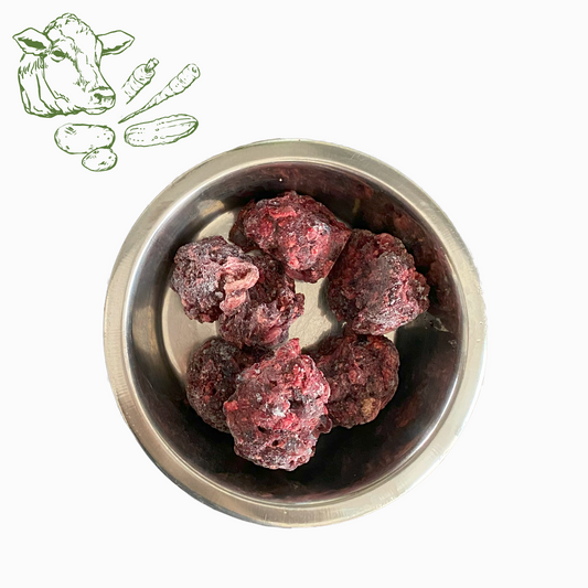 BARF-Nuggets Rind & Gemüse, gewolft und portioniert 1,5 kg
