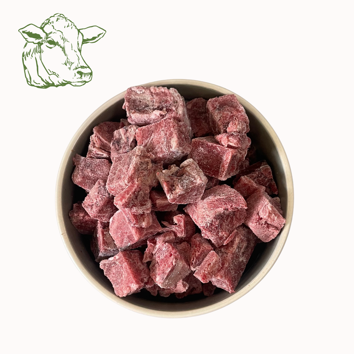 Rindermuskelfleisch mager Würfel, roh