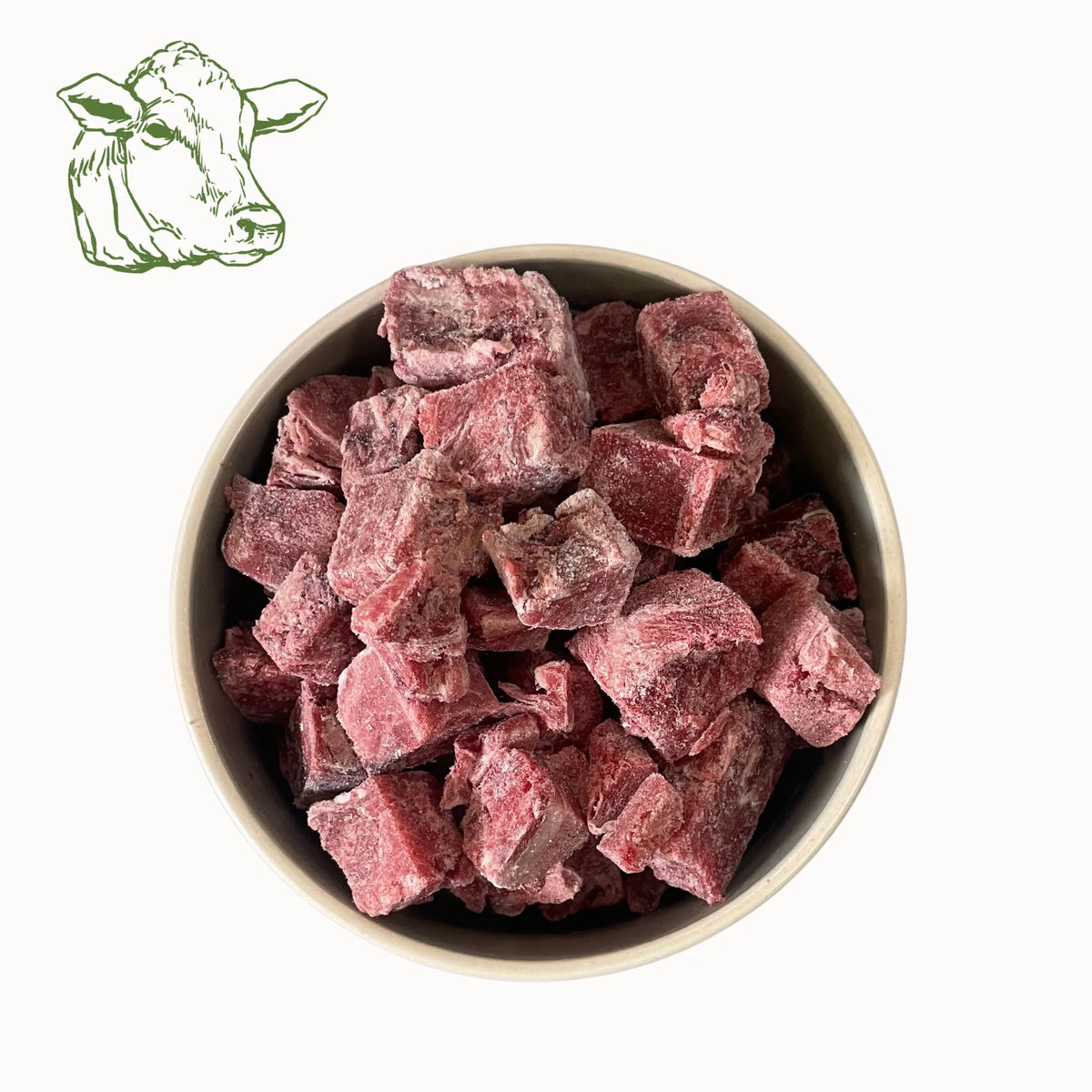 Rindermuskelfleisch mager Würfel, roh