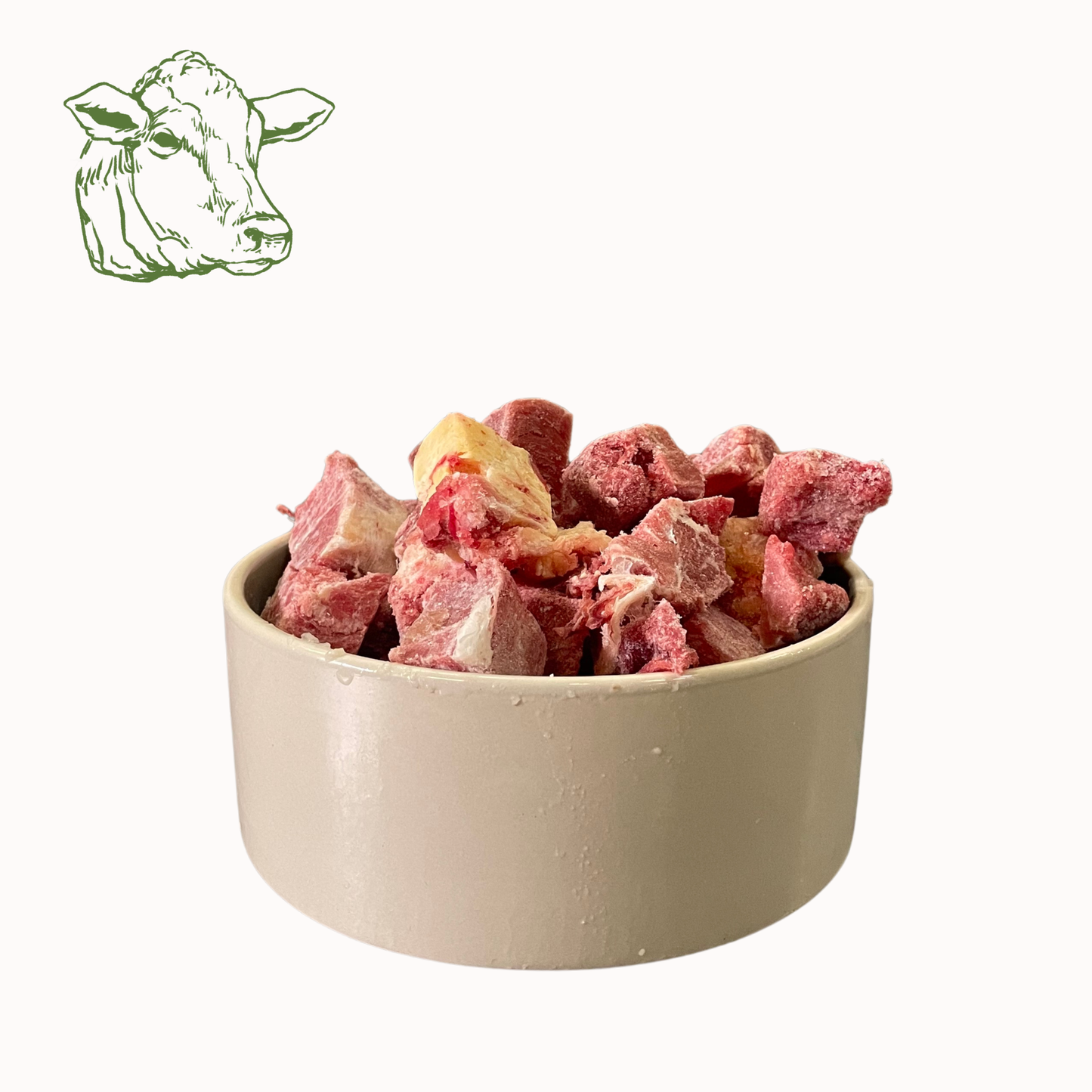 Rindermuskelfleisch Würfel, roh