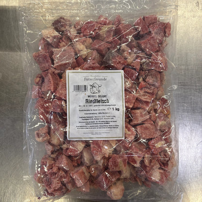 Rindermuskelfleisch Würfel, roh