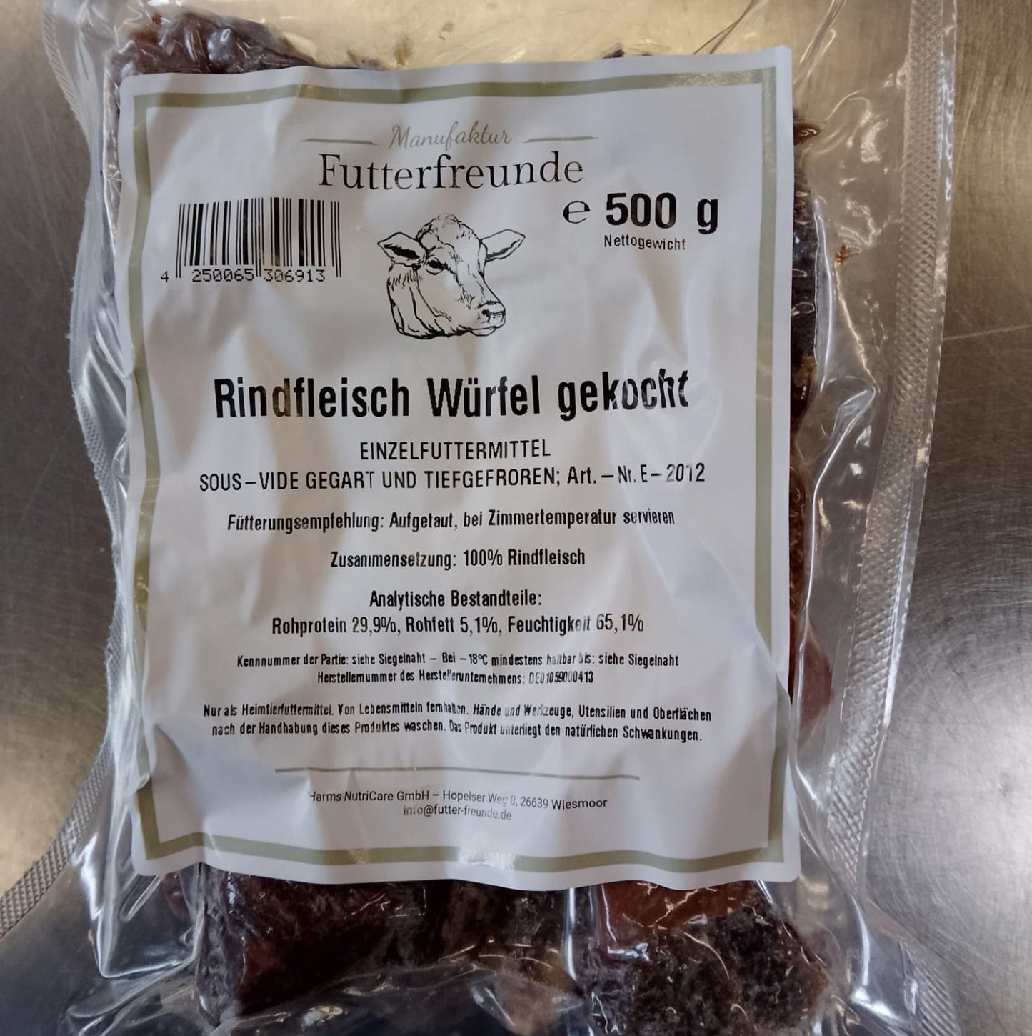 Rindfleisch gekocht und gewürfelt