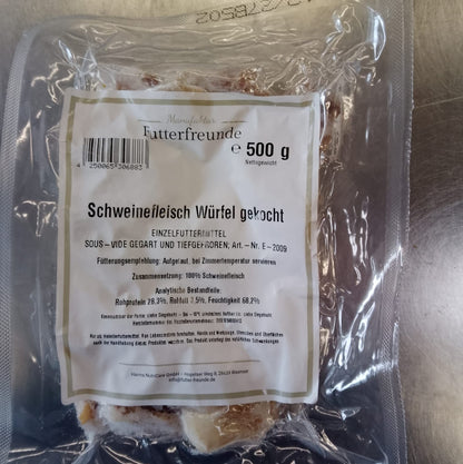 Schweinefleisch, gekocht und gewürfelt 500 g
