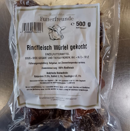Rindfleisch, gekocht und gewürfelt 500 g
