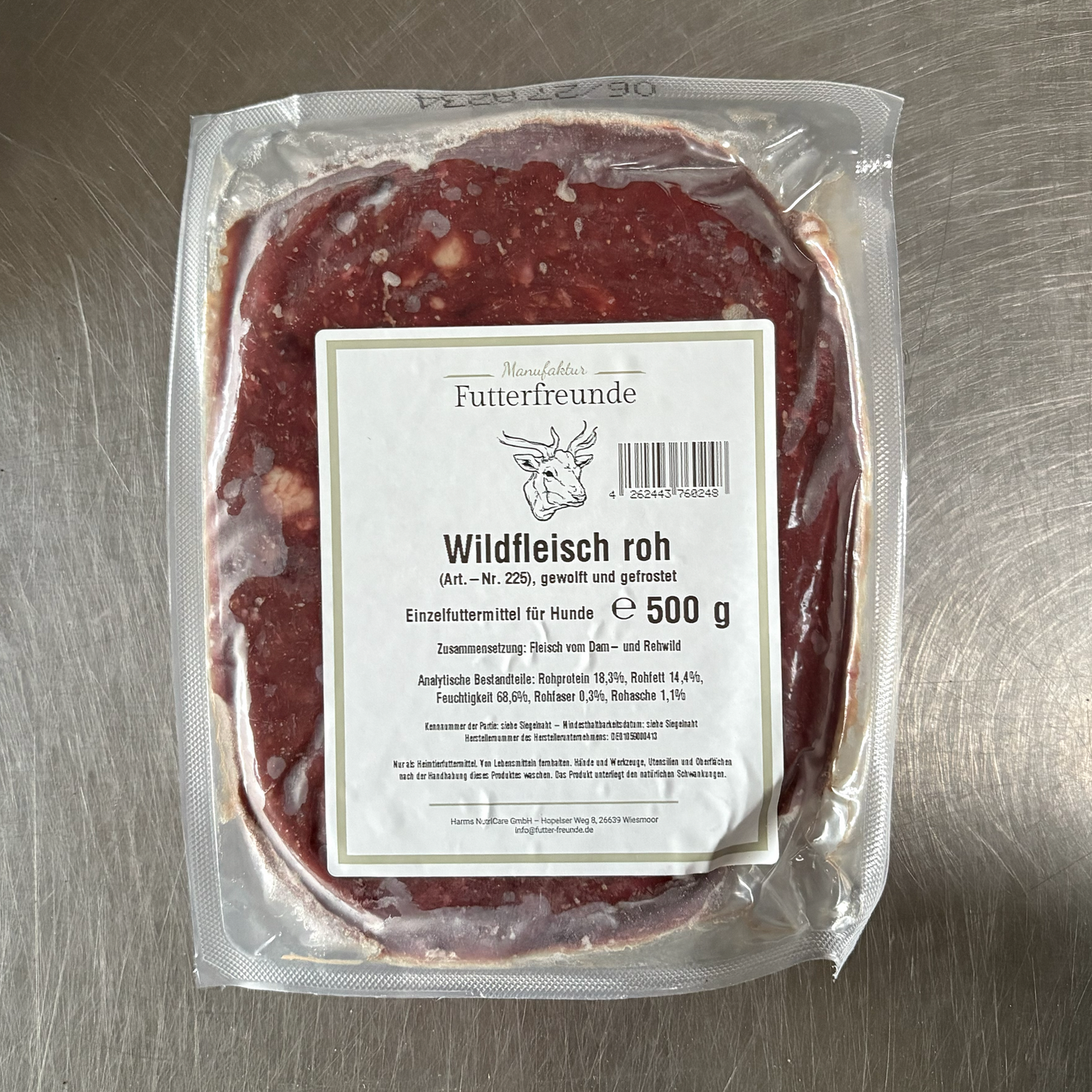 Wildfleisch, roh gewolft (500g)