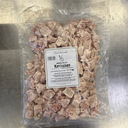 Kaninchenmuskelfleisch Würfel, roh 1 kg