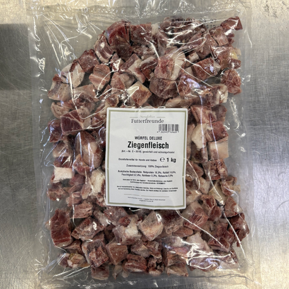 Ziegenmuskelfleisch Würfel, roh 1 kg