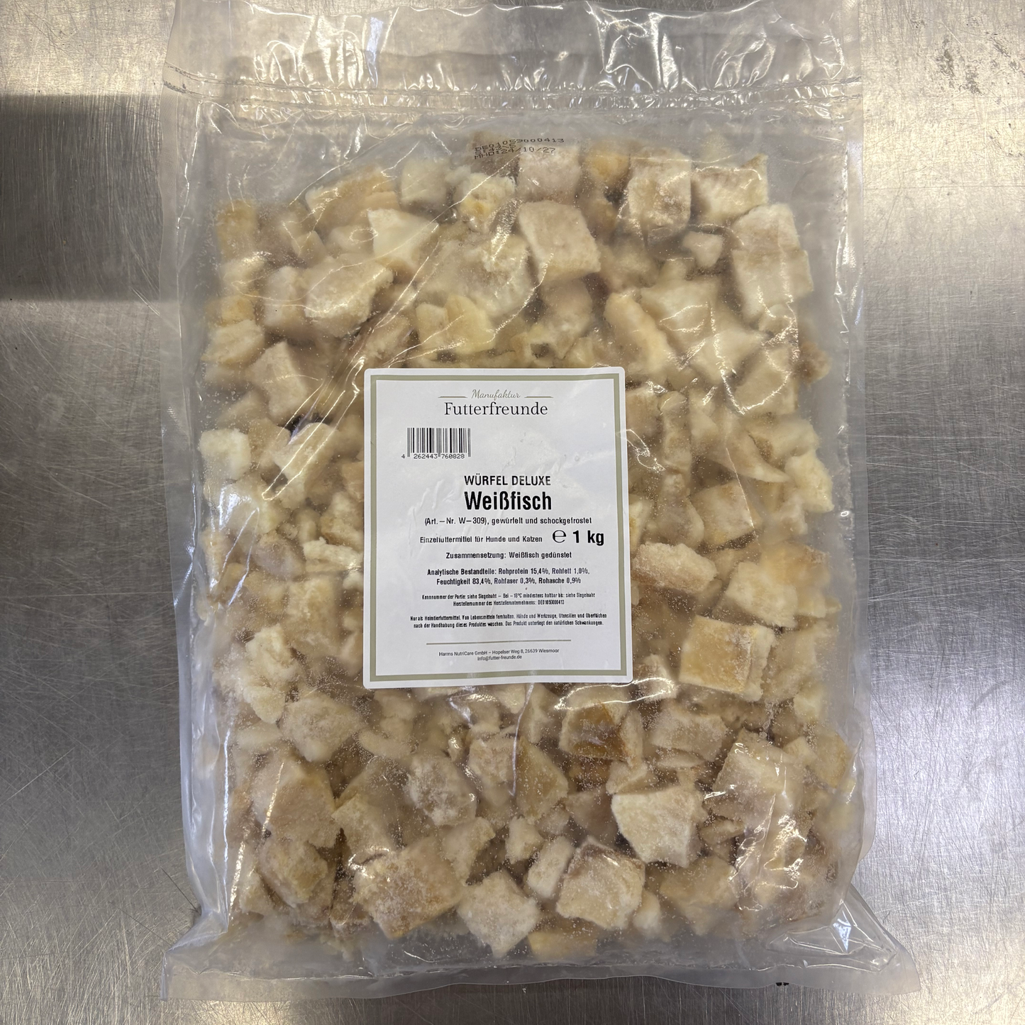 Weißfisch Würfel, roh (1KG, 2KG)