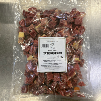 Pferdemuskelfleisch Würfel, roh (1KG, 2KG)