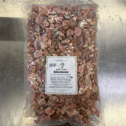 Hühnermix Würfel, roh