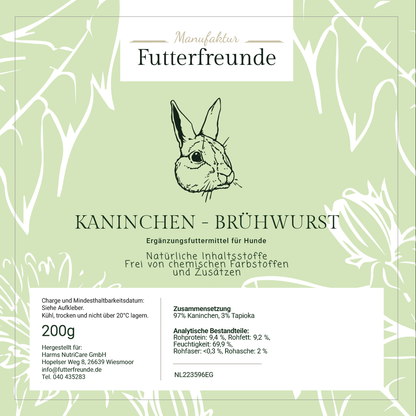Fleischwurst Kaninchen (200 g, 400 g, 800 g)