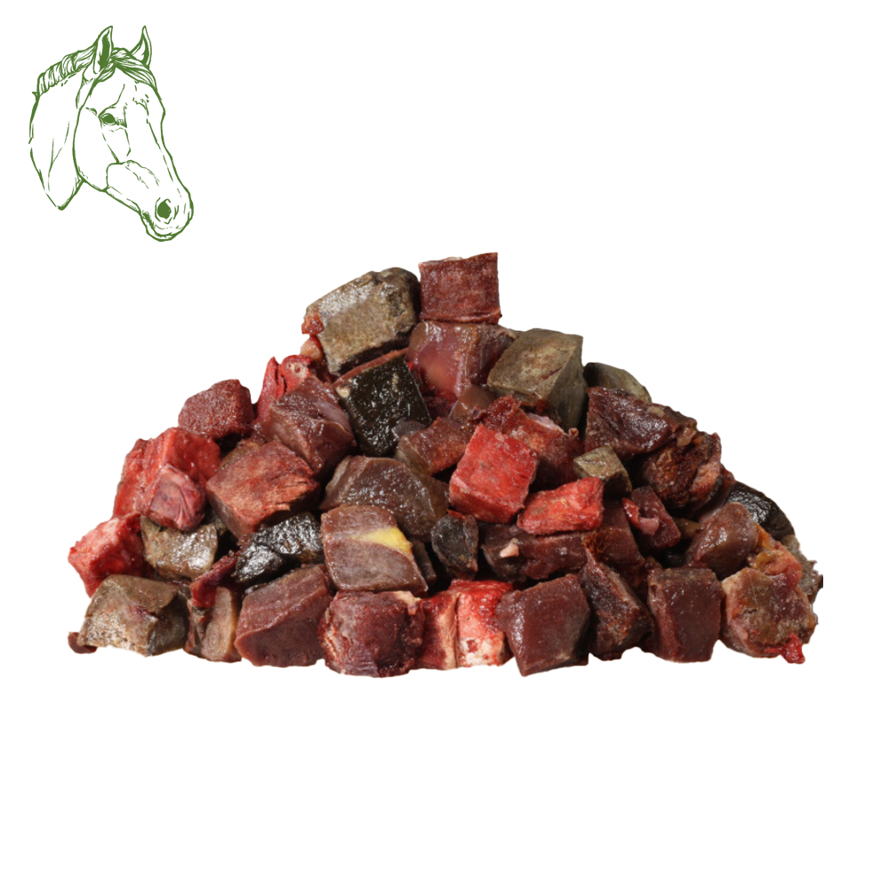 Pferdeinnereienmix Würfel, roh