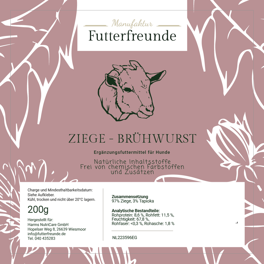 Fleischwurst Ziege (200 g, 400 g, 800 g)
